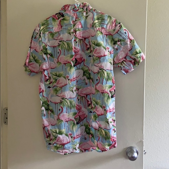 Men’s Flamingo Short Sleeve Button up - Picture 4 of 4